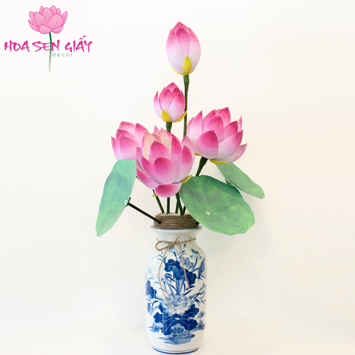 Binh Bat Trang ve hoa sen men xanh 1